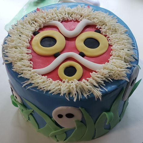 Princess Mononoke and Forest Spirits cake. Princess Mononoke Cake, Forest Spirits, Anime Cake, Princess Mononoke, Princess Cake, Edible Art, Birthday Celebrations, Cake Inspiration, Cake Decoration