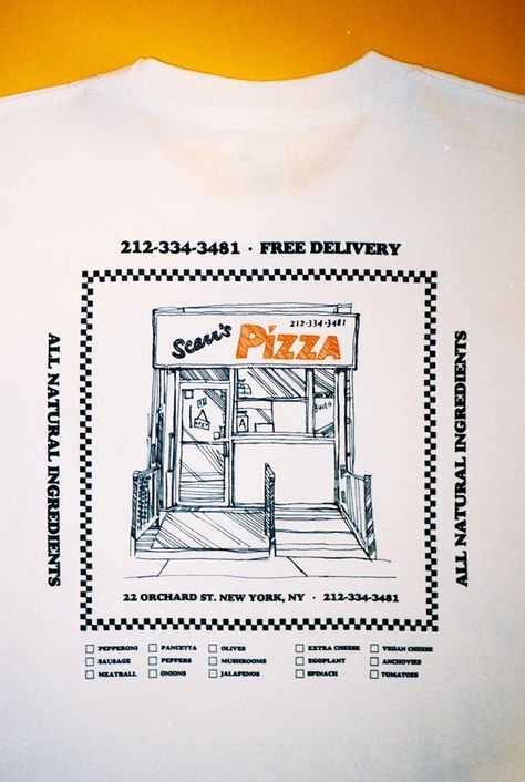 Scarr's Pizza — Scarr's Pizza T-Shirt v2 Pizza Box Design, Vintage Pizza, Ny Pizza, Pizza Branding, Pizza Company, Pizza Logo, Pizza Tshirt, Pizza Design, Pizza Boxes