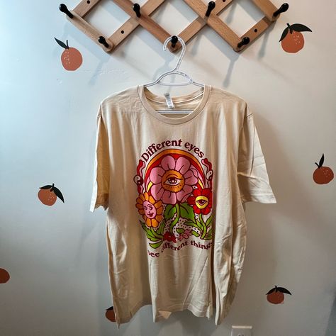 If You Love The Groovy Vibes, Then This Is Your Tee. Comes In A Soft Tan Tee By Bella Canvas. Size 2x. Never Worn. Awareness Tshirts, Groovy Vibes, Sequin Tee, Tech T Shirts, Lace Tshirt, Lightweight Shorts, Floral Print Shorts, Tour T Shirts, If You Love