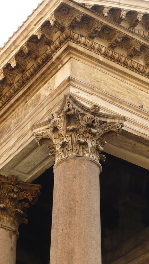 Pantheon pillar Architecture Greek, Architecture Ancient, Ancient Roman Architecture, Greek Pantheon, Ancient Greek Architecture, Roman Architecture, Classic Architecture, Classical Architecture, Greek Myths