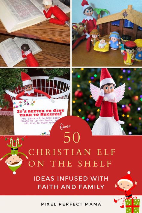 Are you struggling to find joy in your elf on the shelf? I was too, until i put God in the middle of it and revamped how we do it every year! Elf On Shelf Christian Ideas, Elf On The Shelf Christian Ideas, Christian Elf On The Shelf Ideas, Christian Elf On The Shelf, Elf On A Shelf Ideas, Small Birthday Parties, Christmas Jigsaw Puzzles, Elf On A Shelf, Jesus Birthday