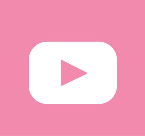 You Tube Icon Pink, Free App Icons Pink, Pink Youtube Aesthetic, Cute Youtube Icon Pink, Hot Pink Youtube Icon, Pink Icons Youtube, Youtube Icons Aesthetic, Youtube Pink Logo, Whatsapp Pink Icon