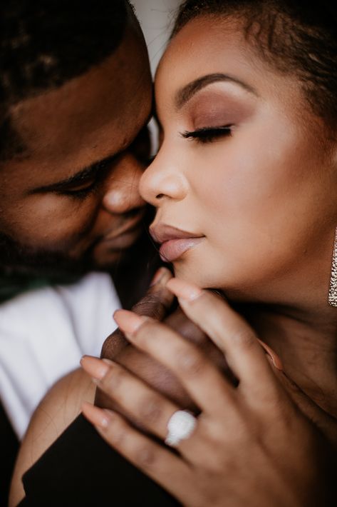 Engagement Photos Poses Indoor, Elegant Engagement Photos Black Couples, Engagement Photos In Studio, Black People Engagement Photos, Engagement Party Photos, Elegant Couple Photoshoot Classy, Engagement Photos Ideas Black Couples, Formal Engagement Photos Classy, Black Couple Engagement Photoshoot