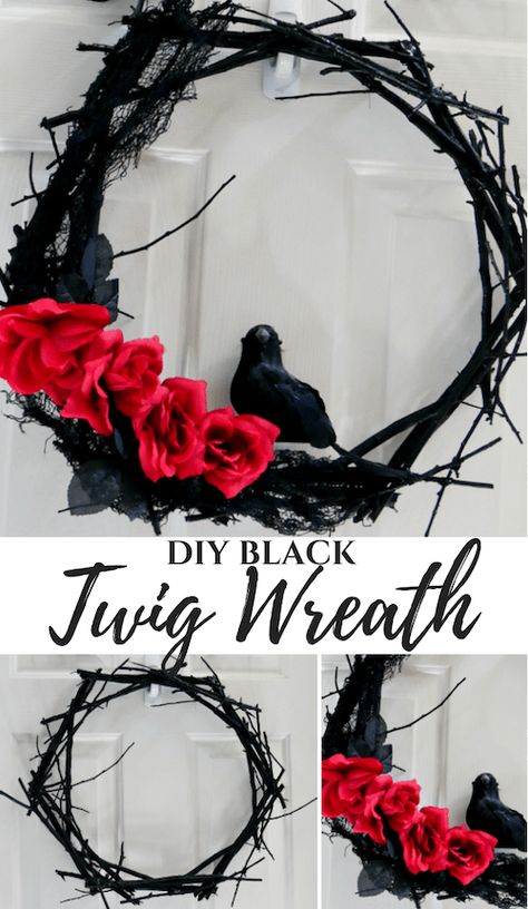 Halloween Wreaths Diy Dollar Stores, Halloween Wreath Ideas Diy, Black Cat Halloween Decorations, Dollar Store Halloween Diy, Halloween Wreath Ideas, Porche Halloween, Deco Cinema, Spooky Diy, Dollar Store Halloween Decorations