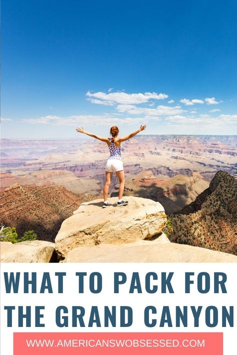 Packing for the Grand Canyon can be challenging. The packing list for the Grand Canyon will help you make sure you have everything you need! Hiking Outfit Grand Canyon, Grand Canyon Outfit Ideas, What To Pack For Grand Canyon Trip, What To Wear To The Grand Canyon, Outfits For Grand Canyon, Grand Canyon Vacation Outfits, Grand Canyon Hiking Outfit, Grand Canyon Outfit Summer, Grand Canyon Packing List