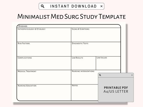 Map Printable, Lab Values, Surgical Nursing, Medical Surgical Nursing, Med Surg, Concept Map, Nursing Education, Medical Students, Nursing