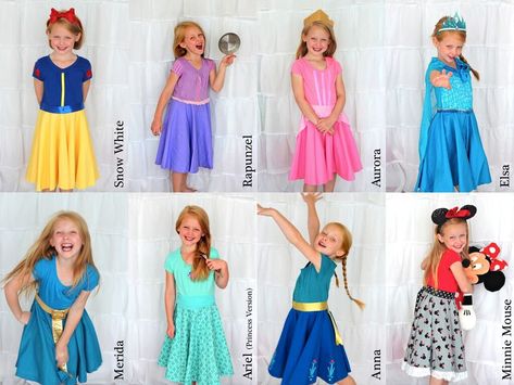 Disney DIY | Crafting, Sewing, Baking Disney Easy Princess Dress Diy, Princess Costume Diy, Princess Dress Tutorials, Princess Dress Diy, Diy Princess Costume, Kids Dress Up Costumes, Princess Dress Patterns, Disney Princess Dress Up, Baby Dress Tutorials