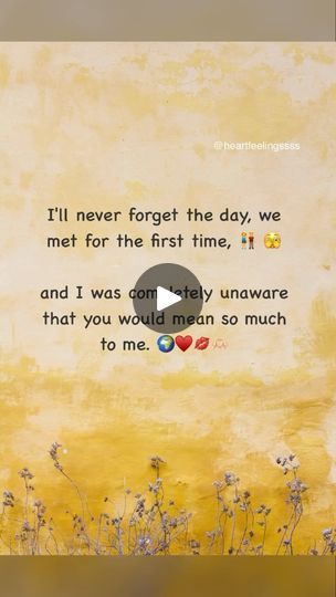 1.8K views · 2.9K reactions | Share with someone ❤️….
👉🏻👉🏻
Please follow @heartfeelingssss
👉🏻👉🏻👉🏻
.
.
I’ll never forget the day, we met for the first time, 👫 🫣

and I was completely unaware that you would mean so much to me. 🌍♥️💋🫶🏻
.
.
#FirstMeeting #SpecialMemory #UnexpectedLove
#quotesaboutlife #viralvideos #viralreels #lovequotes #viral #explore #couplegoals #bestfriendquotes #reelsininstagram #reels #heartfeelingsssss | Heart Feelings ❤️ | Ram Sampath, Arijit Singh, Prashant Pandey · Sajni (From "Laapataa Ladies") The Day We Met, Heart Feelings, Unexpected Love, Arijit Singh, Friendship Day Quotes, Inspirational Thoughts, Best Friend Quotes, Never Forget, Viral Videos