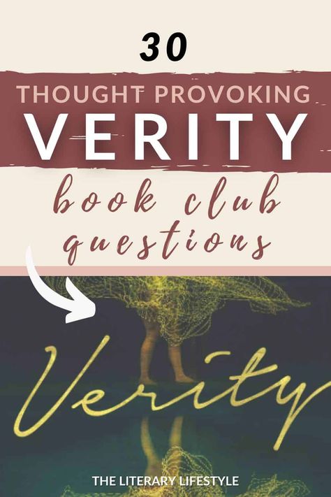 Verity Book, Book Club Ideas Hosting, Book Club Ideas, Book Club List, Reese Witherspoon Book Club, Best Book Club Books, Book Club Questions, Celebrity Books, Book Club Meeting