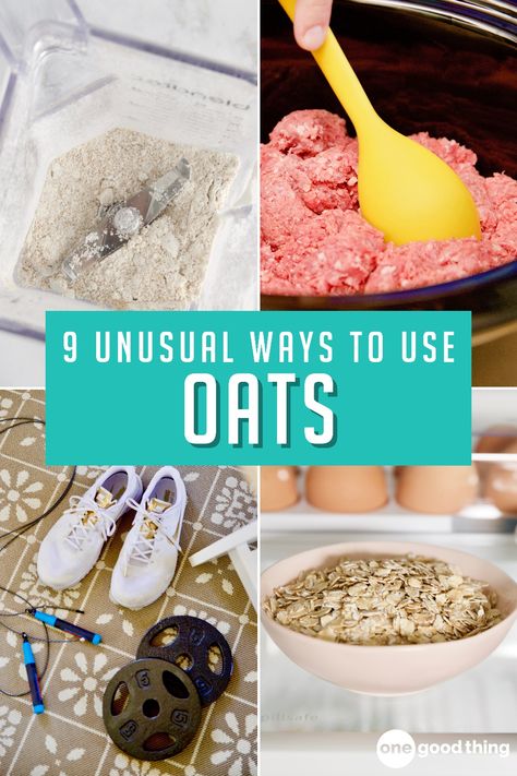 Oats are an amazing food, but if you’re only eating them, you’re missing out on a lot of other benefits that oats have to offer! Check out these 9 unusual (but useful!) things you can do with oats! Oatmeal Benefits, Oat Milk Recipe, Old Fashion Oats, Oatmeal Packets, Useful Things, Quick Oats, Oats Recipes, Milk Recipes, Top Recipes