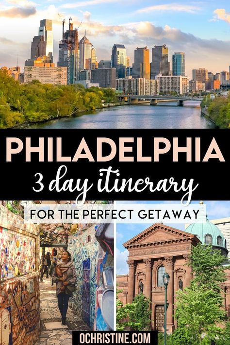 Philadelphia 3 Day Itinerary for the Perfect Getaway | This is the Ultimate Philadelphia 3 day Itinerary. What to do in Philadelphia when you have 3 days. Also some great info on where to eat and stay in Philadelphia. #philadelphia #Philly | Philadelphia 3 days | What to do in Philadelphia | Philadelphia Travel Guide | Philadelphia Itinerary | Philadelphia Travel Tips | Philly in 3 days | Philadelphia Weekend Getaway | What To Do In Philadelphia, Philadelphia Itinerary, Philadelphia Landmarks, Philadelphia Trip, Philadelphia Things To Do, Philadelphia Travel, Historical Travel, Beautiful Places In Usa, Visit Philadelphia