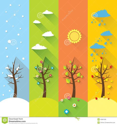 Four Seasons Painting, Seasons Preschool, Winter Vector, Bee Crafts For Kids, Diy Diwali Decorations, Kindergarten Crafts, Seasons Art, Bee Crafts, Paper Crafts For Kids