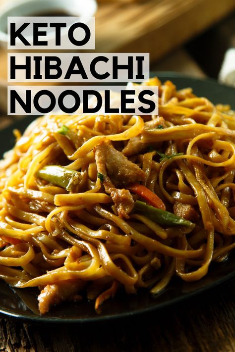 Low Carb Hibachi Recipes, Low Carb Chow Mein, Low Carb Noodles Recipes, Keto Asian Noodles, Low Carb Noodle Recipes, Keto Noodles Recipe, Keto Hibachi Recipes, Low Carb Japanese Recipes, Keto Japanese Recipes