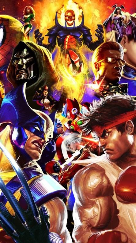 Capcom Wallpaper, Street Fighter Wallpaper, Marvel Vs Capcom Infinite, Marvel Vision, Capcom Characters, Street Fighter Game, Capcom Vs, Ultimate Marvel, Nostalgia Art