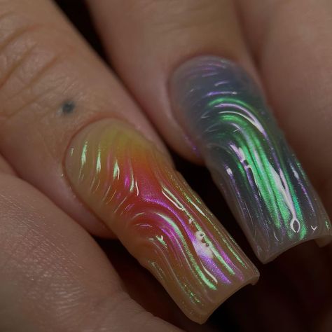 Mermaid or psychedelic ? 🧜🏽‍♀️ @favai_official & @the_gelbottle_inc #freakynails #nails #nailart #gelnails #3dnails #airbrush #inspo | Instagram Psychadelic Nails, Inspo Instagram, July 3, 3d Nails, Nails Nailart, Nail Ideas, Nail Inspo, Gel Nails, Acrylic Nails