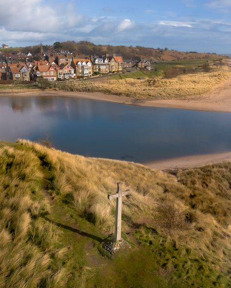 St Cuthbert’s Cross at Church Hill, Alnmouth. Said to be where St Cuthbert agreed to become Bishop of Lindisfarne when petitioned by the king. The name ‘Alnmouth’ derives from the old English meaning of ‘mouth of the river’, in 1806 a violent storm changed the course of the River Aln and cut Church Hill off from the rest of the village. The church here was left to ruin, and now all that is left is St Cuthbert’s Cross and a ruin of the old mortuary chapel. Now Church Hill is a prominent feat... English Meaning, St Cuthbert, Old English, The Village, The Church, The River, The King, And Now, Meant To Be