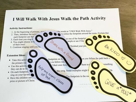 Jesus Games, Singing Time Ideas, Walking With Jesus, Unscramble Words, Jesus Crafts, Walk With Jesus, Primary Chorister, Sabbath School, Primary Songs