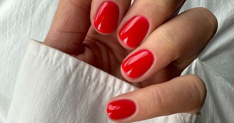 The Nail Polishes Our Editors Swear by When We’re in the Mood for a Red Mani Red Nail Polish Colors, Black Cherry Nails, Red Orange Nails, Bright Red Nail Polish, Opi Red, Old Money Nails, Silver Nail Polish, Sheer Nails, Money Nails