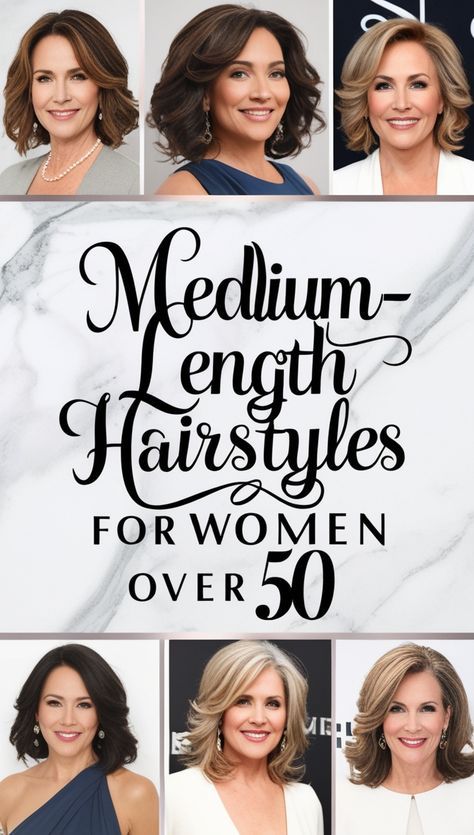 Hair For 50 Year Old Women Over 50, Middle Age Hairstyles Over 40, Hair Styles For Women Over 50 With Bangs, Hairstyles Over 50 Women, Hair Styles For 50+ Women, Medium Length Hair Over 50, Hair Styles For 50, Over 50 Haircuts, 50 Year Old Hairstyles