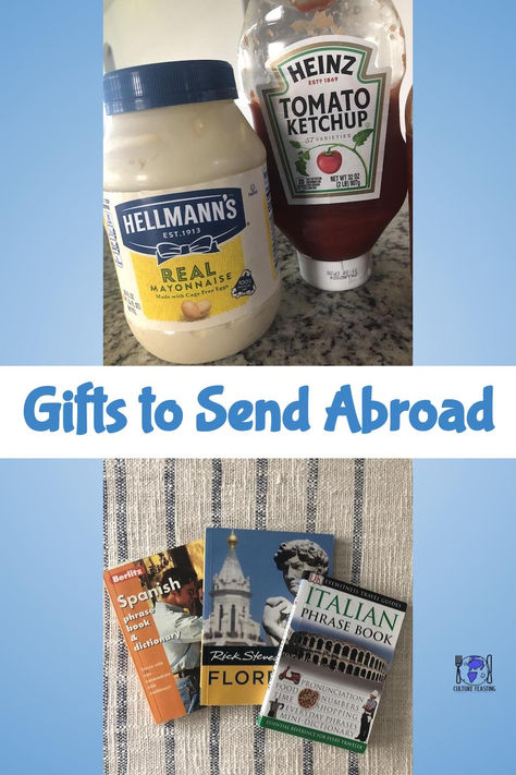 Mayo, ketchup, and language learning books Best Gifts For Friends, Gifts Luxury, International Friends, Moving Overseas, Small Christmas Gifts, Nostalgic Gifts, What To Buy, Practical Gifts, Friends And Family