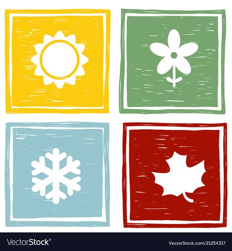 Seasons Symbols, Imagenes Mary Kay, Heritage Logo, Class Decoration, Four Season, Seasons Of The Year, Sgraffito, Design Graphics, Weather Forecast