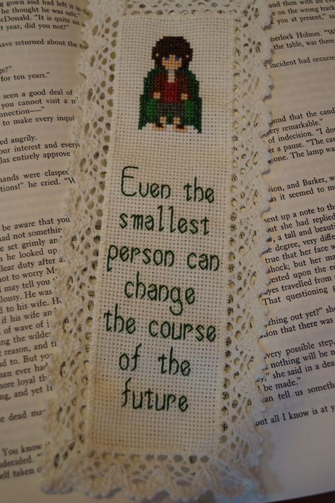 Lord of the Rings Cross Stitch Bookmark by CraftTimeinArkham Lord Of The Ring Cross Stitch, Lord Of The Rings Cross Stitch Bookmark, Lord Of The Rings Cross Stitch, Lotr Bookmark, Lotr Cross Stitch, Hobbit Cross Stitch, Lord Of The Rings Frodo, Rings Cross, Cross Stitch Embroidery Patterns