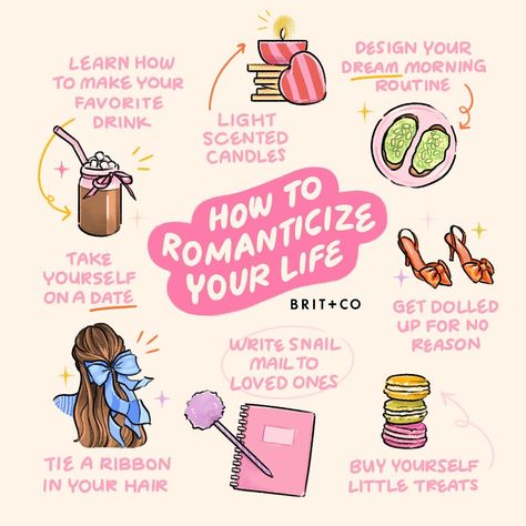 Looking to add some ✨sparkle✨ to your daily routine? Here are some easy ways to romanticize your life this season: learn how to make your… | Instagram How To Improve Lifestyle, Ways To Look Good In School, Improving Your Life, Out Here Living My Best Life, How To Make Routine, Things To Do To Spice Up Your Life, How To Do Better In Life, Things To Romanticize Your Life, Journal Routine Ideas