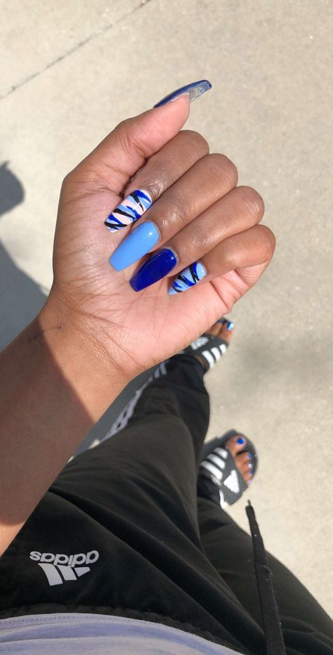 Camouflage Nails, Blue Camouflage, Blue Nails, Nail Design, Camouflage, Acrylic Nails, Nail Designs, Nails, Blue