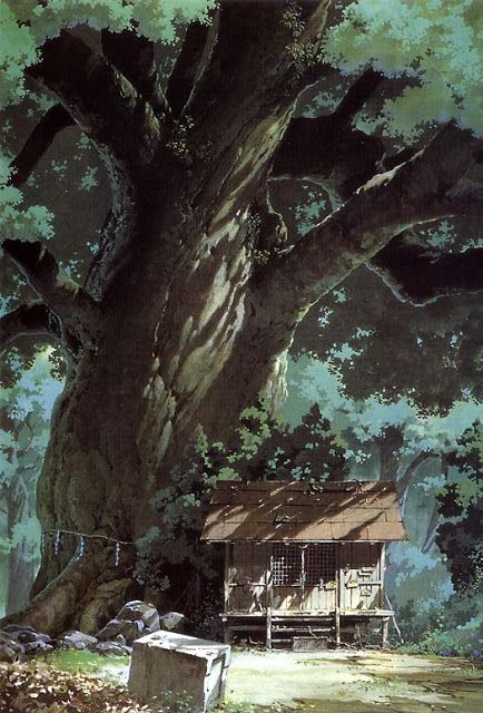 Kazuo Oga, Totoro Characters, Hayao Miyazaki Art, Miyazaki Art, Ghibli Artwork, Neighbor Totoro, Tree Images, Castle In The Sky, Ghibli Movies