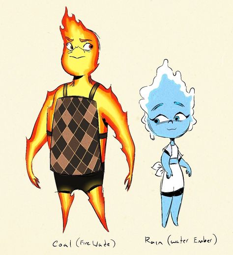 Elemental Genderbend, Disney Elemental, Elemental Art, Artist Problems, Disney Fanart, Pixar Characters, Disney Fanatic, Disney Villains Art, Disney Artwork