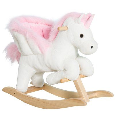 Qaba Kids Rocking Horse Unicorn Rocking Horse, Plush Rocking Horse, Rocking Unicorn, Kids Rocking Horse, Baby Rocking Horse, Rocking Horse Toy, Rockabye Baby, Kids Rocking Chair, Sing Along Songs