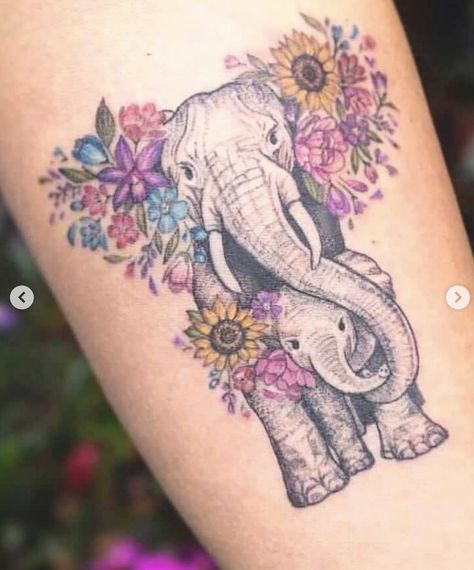 https://www.instagram.com/p/CJ1JPagB3Cu/ Baby Elephant Tattoo, Elephant Tattoo, Baby Elephant, Elephant