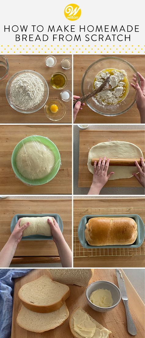 Baking Bread At Home, Make Homemade Bread, Easy Homemade Bread, Basic Bread Recipe, Resepi Roti, Homemade Bread Recipe, Bread From Scratch, Bread Dough Recipe, Delicious Family Dinners