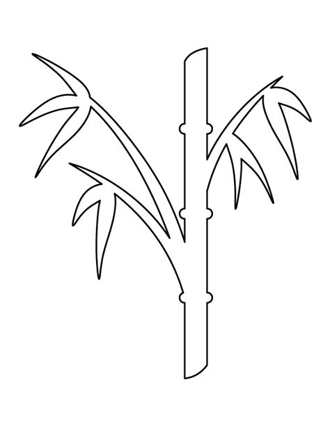 Bamboo pattern. Use the printable outline for crafts, creating stencils, scrapbooking, and more. Free PDF template to download and print at http://patternuniverse.com/download/bamboo-pattern/ Coloring Crafts, Nature Patterns, Bamboo Pattern, Free Nature, Tooling Patterns, Hawaiian Art, Leaf Template, Bamboo Leaves, Silhouette Stencil