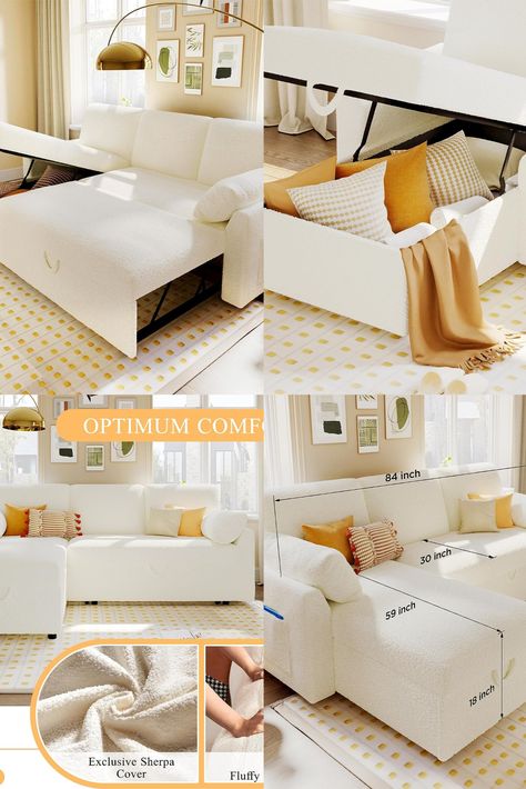 Sherpa Couch, Boucle Couch, Pull Out Couch Bed, Pull Out Couch, Bed White, Sofa Sleeper, Storage Chaise, Pull Out Bed, Sofa Sofa