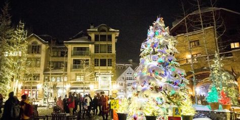 Telluride, Colorado Is One Of The Most Magnificent Christmas Towns In America Christmas In Colorado, Colorado Attractions, Polar Express Train Ride, December Snow, Telluride Ski Resort, Colorado Christmas, Christmas Towns, Colorado Towns, Colorful Decorations