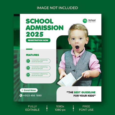 School Event Flyer, Posters School, College Poster, Admissions Poster, Email Marketing Design Inspiration, Education Poster Design, Education Banner, Facebook Post Design, Types Of Social Media