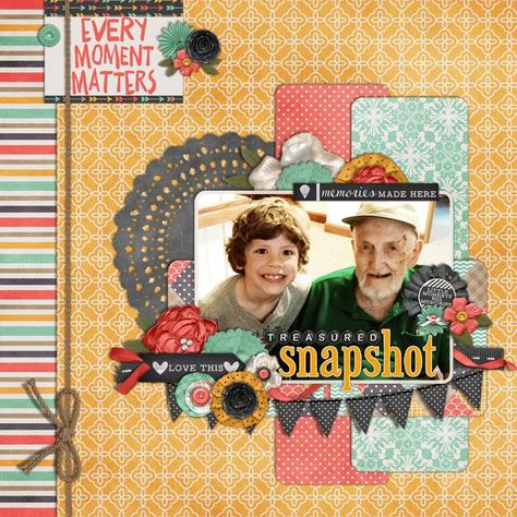 Grandparents Scrapbook Layout, Grandpa Scrapbook Pages, Grandparents Scrapbook Pages, 1 Picture Scrapbook Layout, Scrapbook Grandparents, Family Scrapbook Layouts, Scrapbook Memories, Boy Scrapbook Layouts, Old Grandpa