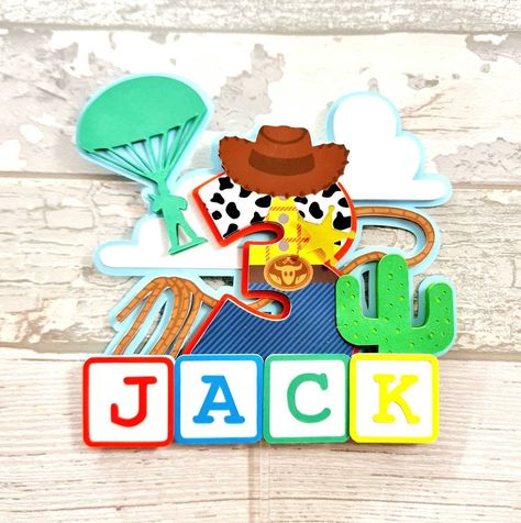 Toy Story Cake Topper, Simple Cake Topper, Craft Letters, Toy Stores, Cricut Explore Air Projects, Toy Story Woody, Toy Story Cakes, Diy Cake Topper, 3d Craft