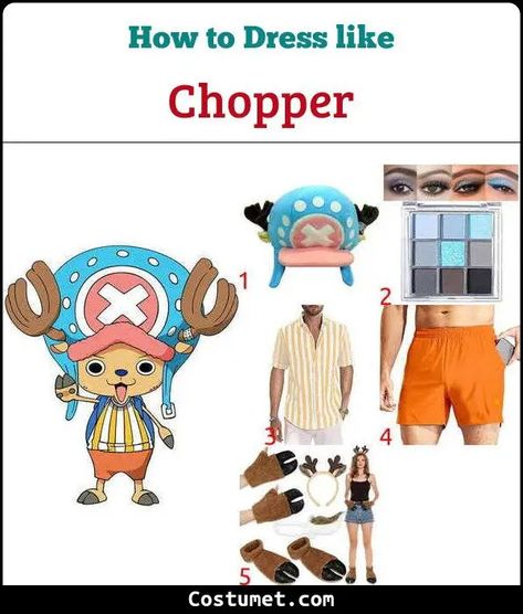 Chopper's Costume from One Piece for Cosplay & Halloween 2023 Chopper One Piece Costume, Chopper One Piece Cosplay, Chopper Costume, Simple Cosplay Ideas, Chopper Hat, Chopper Cosplay, Simple Cosplay, Best Costume Ideas, One Piece Costume