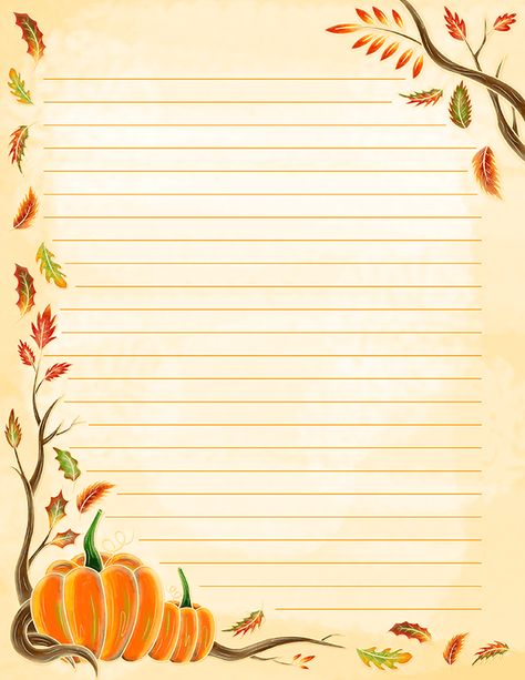 Free printable watercolor fall stationery in JPG and PDF formats. The stationery is available in lined and unlined versions. Download it at https://museprintables.com/download/stationery/watercolor-fall/ Fall Writing Paper, Writing Paper Template, Stationary Printable, Printable Lined Paper, Fall Writing, Lined Writing Paper, Writing Paper Printable Stationery, Free Printable Stationery, Writing Paper Printable