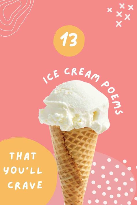 13 Ice Cream Poems That You'll Crave - aestheticpoems.com Ice Cream Instagram, Bubble Gum Ice Cream, Summer Poems, Acrostic Poems, Cream Poster, Ice Cream Place, Ice Cream Poster, Acrostic Poem, Dairy Queen