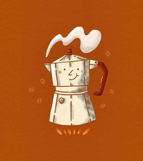 Smiling moka Illustration by @taniatania_art #artandcoffee #artcoffee #artgallery #artnews #artinfo #coffee #caffe Moka Pot, Coffee Art, Easy Paintings, Coffee Pot, New Art, Poster Print, Art Gallery, Poster Prints, Coffee