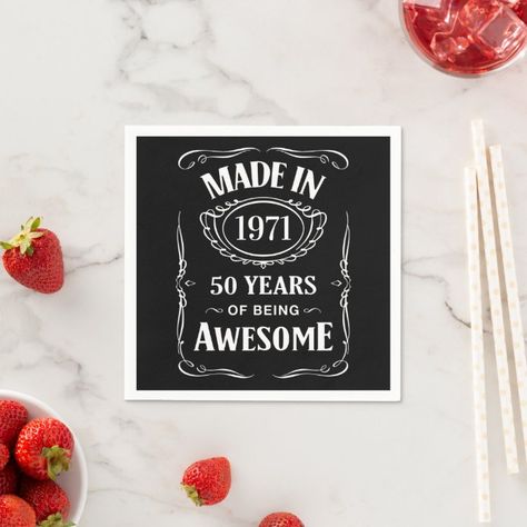 Class Of 1973, 50 Years Of Being Awesome, Frame Embellishments, 70th Birthday Party, Celebrate Birthday, Birthday Napkins, Happy Birthday Gift, 70th Birthday Parties, Milestone Birthday