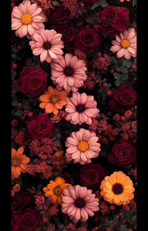 Fall Backgrounds Iphone, Floral Wallpaper Iphone, Cute Fall Wallpaper, Iphone Wallpaper Fall, Floral Wallpaper Phone, Lovely Flowers Wallpaper, Sunflower Wallpaper, Montage Photo, Flower Background Wallpaper