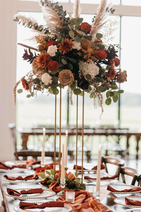 Cheyenne + Keeton: Rustic Boho Autumn Wedding — Nature's Design Floral | Luxury Wedding Flowers Signing Table Flowers, Boho Autumn Wedding, Luxury Wedding Flowers, Boho Autumn, White Carnation, Signing Table Wedding, Rustic Wedding Signs, Colour Theme, Flower Centerpieces Wedding