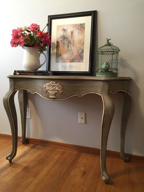 Restyled Bombay Console Table Drawing Room Decor, Console Table Decorating, Vintage Industrial Decor, Ornate Furniture, Table Makeover, Home Entrance Decor, Furniture Restoration, Redo Furniture, Flipping Furniture