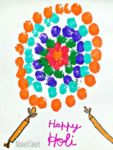 Wish you all a very #Happy #Holi !!! #Pompom #painting #art for #kids. #Process #Art #MakeItTakeIt Holi Painting Ideas, Holi Crafts For Kids Ideas, Holi Crafts, Childminding Activities, Holi Art, Holi Painting, March Ideas, Holi Gift, Passive Programs