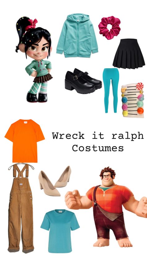 Wreck It Ralph Halloween Costume, Wreck It Ralph Halloween, Wreck It Ralph Costume, Disney Movie Night, Wreck It Ralph, Movie Nights, Disney Movie, Couples Costumes, Disney Outfits