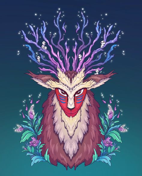 Forest Spirit Tattoo, Spirit Tattoo, Night Walkers, Forest Spirit, Princess Mononoke, Ghibli Art, Tattoo Idea, Studio Ghibli, Tattoo Studio